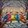 Christmas Lovers' Jewel Tone Stained Glass Songbirds Santa Hats Winter Forest Mosaic Stained Glass Suncatcher - 7