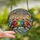 Christmas Lovers' Jewel Tone Stained Glass Songbirds Santa Hats Winter Forest Mosaic Stained Glass Suncatcher - 2