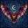Fantasy Art Lovers' Fierce Bat Glowing Stained Glass Mystical Night Sky Tiffany Style Jewel Tones Cosmic Mosaic Stained Glass Suncatcher - 5