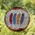 Nature Inspired Tiffany Stained Glass Seven Feather Art, Ruby Red Sapphire Blue Amber Mosaic Stained Glass Suncatcher - wwddXT7Eo7
