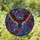 Fantasy Art Enthusiasts' Intricate Tiffany Stained Glass Bat, Vivid Red Black Copper Gold Midnight Blue Swirling Vortex Mosaic Stained Glass Suncatcher - 1
