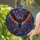 Fantasy Art Enthusiasts' Intricate Tiffany Stained Glass Bat, Vivid Red Black Copper Gold Midnight Blue Swirling Vortex Mosaic Stained Glass Suncatcher - 2