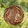 Art & Nature Lovers' Intricate Stained Glass Feather Mosaic Sienna Amber Swirls Stained Glass Suncatcher - uUEpPyK6ua