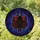 Gothic Art Admirers' Tiffany Style Bat Ruby Red Indigo Swirl Stained Glass Art Stained Glass Suncatcher - 1