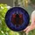 Gothic Art Admirers' Tiffany Style Bat Ruby Red Indigo Swirl Stained Glass Art Stained Glass Suncatcher - 2