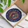 Art Lovers' Stained Glass Cosmic Heart Nebula Stars Galaxy Mosaic Jewel Tone Blue Red Gold Violet Stained Glass Suncatcher - PFpM7TWHq7