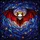 Fantasy Art Lovers' Vibrant Red Stained Glass Bat Skull Luminous White Intricate Twilight Mosaic Stained Glass Suncatcher - 5