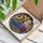 Nature & Family Art Lovers Vibrant Tiffany Glass Monarch Butterfly Hydrangea Mosaic Grandfather Portrait 'Always With You' Script Stained Glass Suncatcher - 3