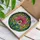 Nature Lovers' Tiffany Style Orchid Flower Deep Rose Pink Chartreuse Green Mosaic Art Stained Glass Suncatcher - 3