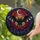 Mystical Art Lovers' Tiffany Stained Glass Bat Fiery Red Black Silver Nocturnal Sky Mosaic Pattern Stained Glass Suncatcher - 2