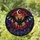 Mystical Art Lovers' Tiffany Stained Glass Bat Fiery Red Black Silver Nocturnal Sky Mosaic Pattern Stained Glass Suncatcher - 1