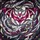 Nature Mystics Vibrant Tiffany Stained Glass Bat Art Magenta Fuchsia Charcoal Gray Celestial Pattern Stained Glass Suncatcher - 5