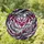 Nature Mystics Vibrant Tiffany Stained Glass Bat Art Magenta Fuchsia Charcoal Gray Celestial Pattern Stained Glass Suncatcher - 1