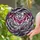 Nature Mystics Vibrant Tiffany Stained Glass Bat Art Magenta Fuchsia Charcoal Gray Celestial Pattern Stained Glass Suncatcher - 2