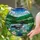 Nature Lovers' Vibrant Tiffany Style Stained Glass Common Loon Pair Water Lily Jewel Tone Mosaic Landscape Stained Glass Suncatcher - d-2NJma5Xw