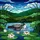 Nature Lovers' Vibrant Tiffany Style Stained Glass Common Loon Pair Water Lily Jewel Tone Mosaic Landscape Stained Glass Suncatcher - 5