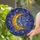 Celestial Dreamers' Tiffany Style Stained Glass Crescent Moon Night Sky Art with Golden Yellow Stars & Blue Purple Clouds Stained Glass Suncatcher - 2