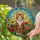 Cat Lovers' Jewel-Toned Stained Glass Tabby Cat Floral Garden Radiant Mosaic Stained Glass Suncatcher - 2