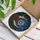 Holiday Decor Lovers' Tiffany Stained Glass Festive Crescent Moon Poinsettia Holly Winter Sky Pattern Stained Glass Suncatcher - 3