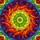 Art Lovers' Radiant Tiffany Style Intricate Spiral Rainbow Jewel Tones Mosaic Stained Glass Suncatcher - 5