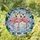 Festive Holiday Lovers' Vibrant Pink Stained Glass Flamingos Santa Hats Winter Wonderland Mosaic Stained Glass Suncatcher - 1