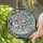 Christmas Art Collectors' Stained Glass Santa Claus Bath Aqua Blue Gold Red Mosaic Stained Glass Suncatcher - SSNRByWmXb