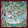 Christmas Art Collectors' Stained Glass Santa Claus Bath Aqua Blue Gold Red Mosaic Stained Glass Suncatcher - 5