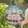 Christmas Enthusiasts' Glowing Tiffany Stained Glass Piglets Red Green Gold Winter Mosaic Pattern Stained Glass Suncatcher - 2