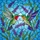 Nature Lovers' Vibrant Stained Glass Hummingbird Embrace, Ruby Emerald Orange Purple Jewel Tones, Lavender & Mosaic Sky Art Stained Glass Suncatcher - 5