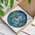 Nature Lovers' Vibrant Stained Glass Hummingbird Embrace, Ruby Emerald Orange Purple Jewel Tones, Lavender & Mosaic Sky Art Stained Glass Suncatcher - 3