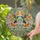 Artful Nature Lovers' Iridescent Hummingbirds Tiffany Stained Glass Jewel Tone Floral Mosaic Edge-to-Edge Stained Glass Suncatcher - YrzsVcFYNR
