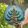 Book Lovers' & Holiday Enthusiasts' Intricate Stained Glass Book Christmas Tree Mosaic, Tiffany Style Jewel Tones Stained Glass Suncatcher - JpF2_JlM2c