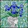 Art Lovers' 8K Tiffany Stained Glass Vibrant Blue Iris Flowers Abstract Face Vase Emerald Green Swirls Stained Glass Suncatcher - 5