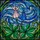 Art Lovers' Vibrant Pink Sapphire Emerald Stained Glass Floral Mosaic Design Stained Glass Suncatcher - 5