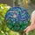 Art Lovers' Vibrant Pink Sapphire Emerald Stained Glass Floral Mosaic Design Stained Glass Suncatcher - 2
