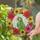 Nature Lovers' Vibrant Green Squawking Parrot Tiffany-Style Stained Glass Tropical Floral Mosaic Stained Glass Suncatcher - F8uqFn8wmr