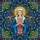 Devotional Art Lovers' Tiffany Stained Glass Virgin Mary Gold Rosary Vibrant Blue Rose-Pink Mosaic Stained Glass Suncatcher - 5