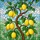 Art Lovers' Vibrant Tiffany Stained Glass Lemon Grove Yellow Green Blue Mosaic Stained Glass Suncatcher - 5