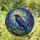 Nature & Fantasy Art Lovers' Vibrant Stained Glass Raven Iridescent Feather Celestial Moon Mosaic Stained Glass Suncatcher - 1