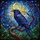 Nature & Fantasy Art Lovers' Vibrant Stained Glass Raven Iridescent Feather Celestial Moon Mosaic Stained Glass Suncatcher - 5