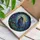 Nature & Fantasy Art Lovers' Vibrant Stained Glass Raven Iridescent Feather Celestial Moon Mosaic Stained Glass Suncatcher - 3