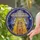 Cat & Sci-Fi Enthusiasts' Vibrant Tiffany Stained Glass Orange Tabby UFO Cosmic Art Stained Glass Suncatcher - 2