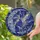 Cat Lovers' Jewel Tone Stained Glass Celestial Cat Crescent Moon Ornate Indigo Sapphire Art Stained Glass Suncatcher - H7IPnp4ARn