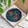 Fantasy Art Lovers' Majestic Dark Gray Dragon Stained Glass Cosmic Nebula Galaxy Art Jewel Tones Deep Blue Orange Stained Glass Suncatcher - 3