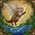 Whimsical Art Enthusiasts' Tiffany Stained Glass Flying Otter, Iridescent Wings, Magic Wand, Amber Blue Green Enchanted Mosaic Stained Glass Suncatcher - 5