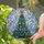 Holiday Celebrators' Ruby Emerald Sapphire Stained Glass Eyeglass Christmas Tree Frosted Mosaic Stained Glass Suncatcher - 2