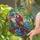 Tropical Bird Lovers' Vibrant Tiffany Stained Glass Parrot Cowboy Hat American Flag Emerald Sapphire Ruby Amber Mosaic Stained Glass Suncatcher - 1X-_-sE_LN