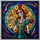 Art Lovers' Intricate Tiffany Stained Glass Catrina Skull Woman with Radiant Marigold Flowers, Teal, Gold, Deep Jewel Tones Stained Glass Suncatcher - 5