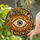 Halloween Enthusiasts' Tiffany Stained Glass Eyeball Pumpkin Bloodshot Jewel Tone Art Stained Glass Suncatcher - 2