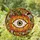 Halloween Enthusiasts' Tiffany Stained Glass Eyeball Pumpkin Bloodshot Jewel Tone Art Stained Glass Suncatcher - 1